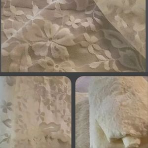 Lace fabric sheer floral lace yardage multiple pieces